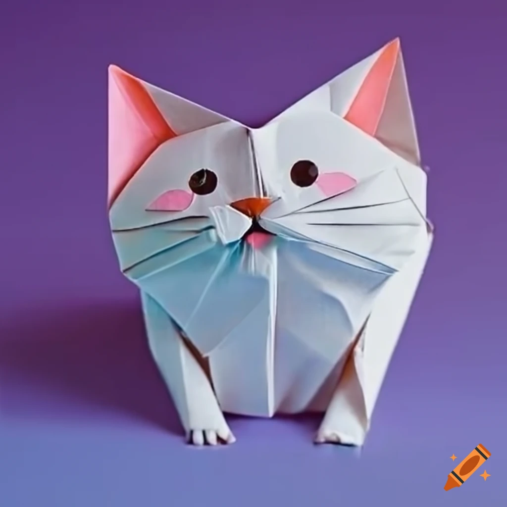 Origami cute cat
