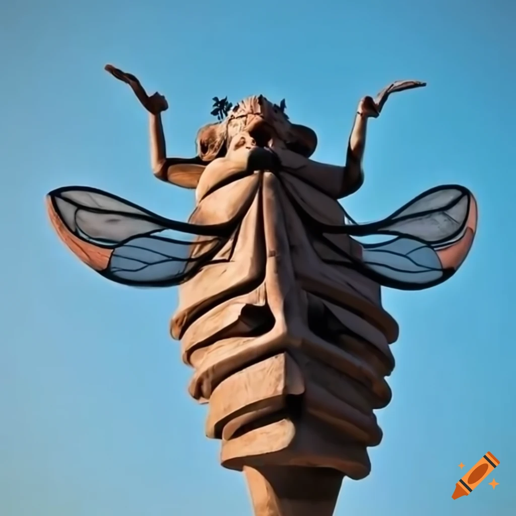 Surreal art of Picasso statue transformed into giant cicada monument at Daley Plaza