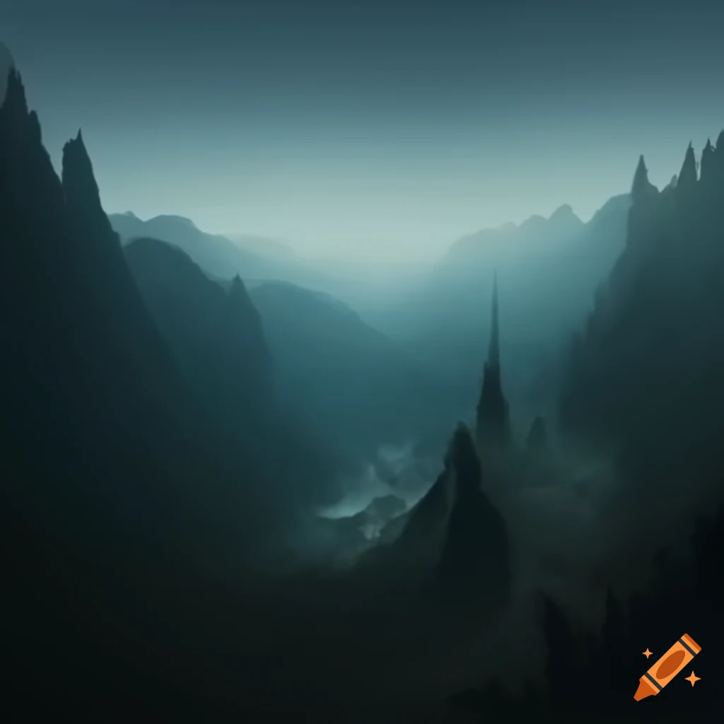 Landscape evoking the mourning phase