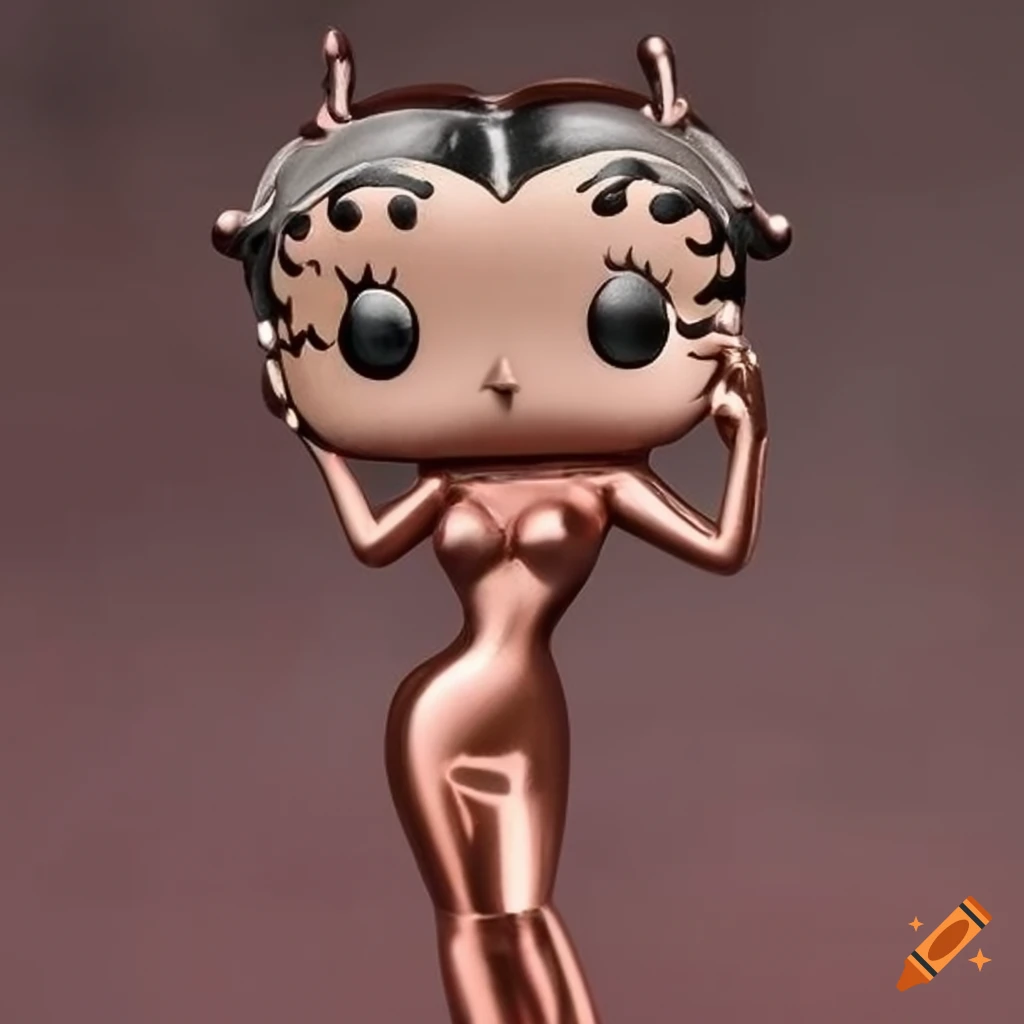 Betty Boop Funko Pop figurine on concrete red background