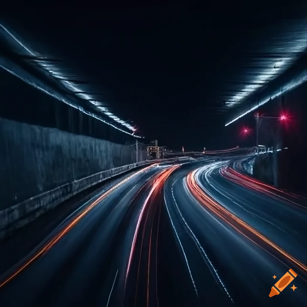 Highway at night