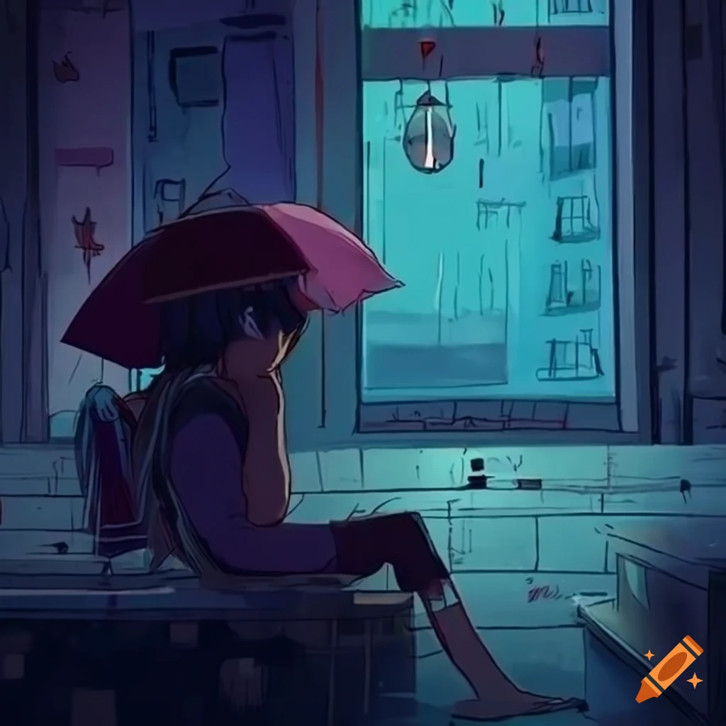Lofi rain aesthetic images