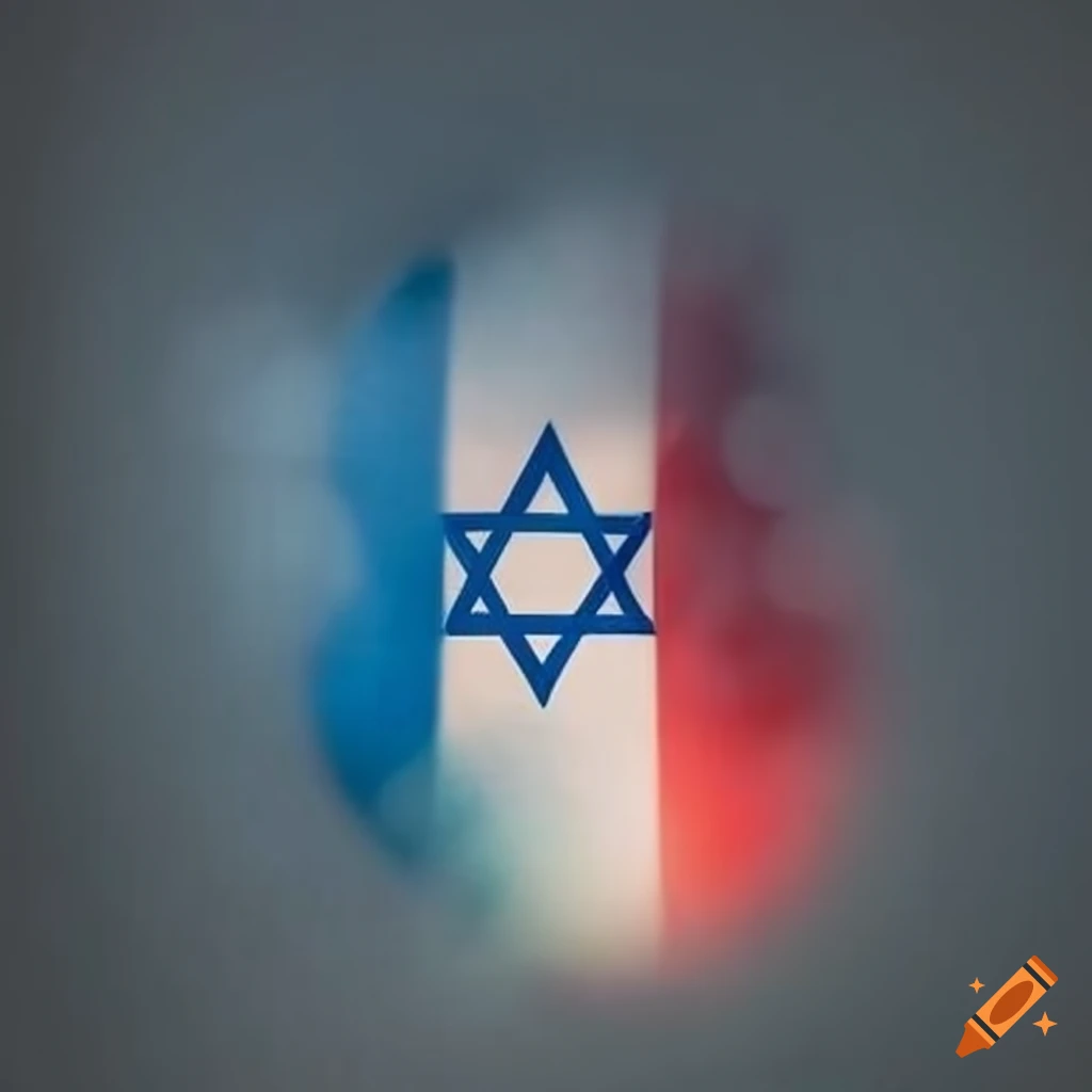 French flag with Israel flag