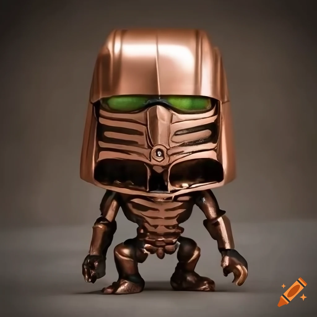 Funko pop figurine Cylon Centurion on concrete background
