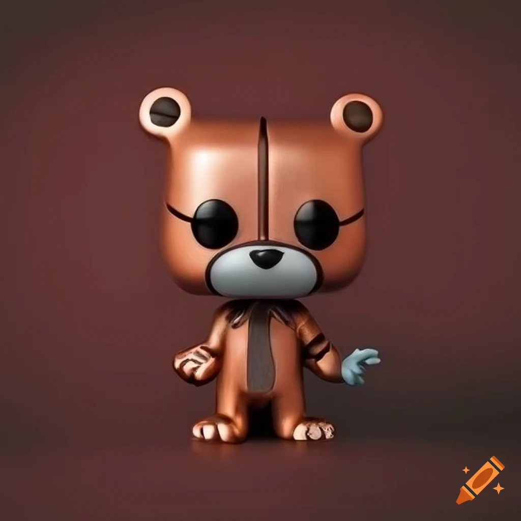 Funko pop figurine of Hobbes on a concrete red background