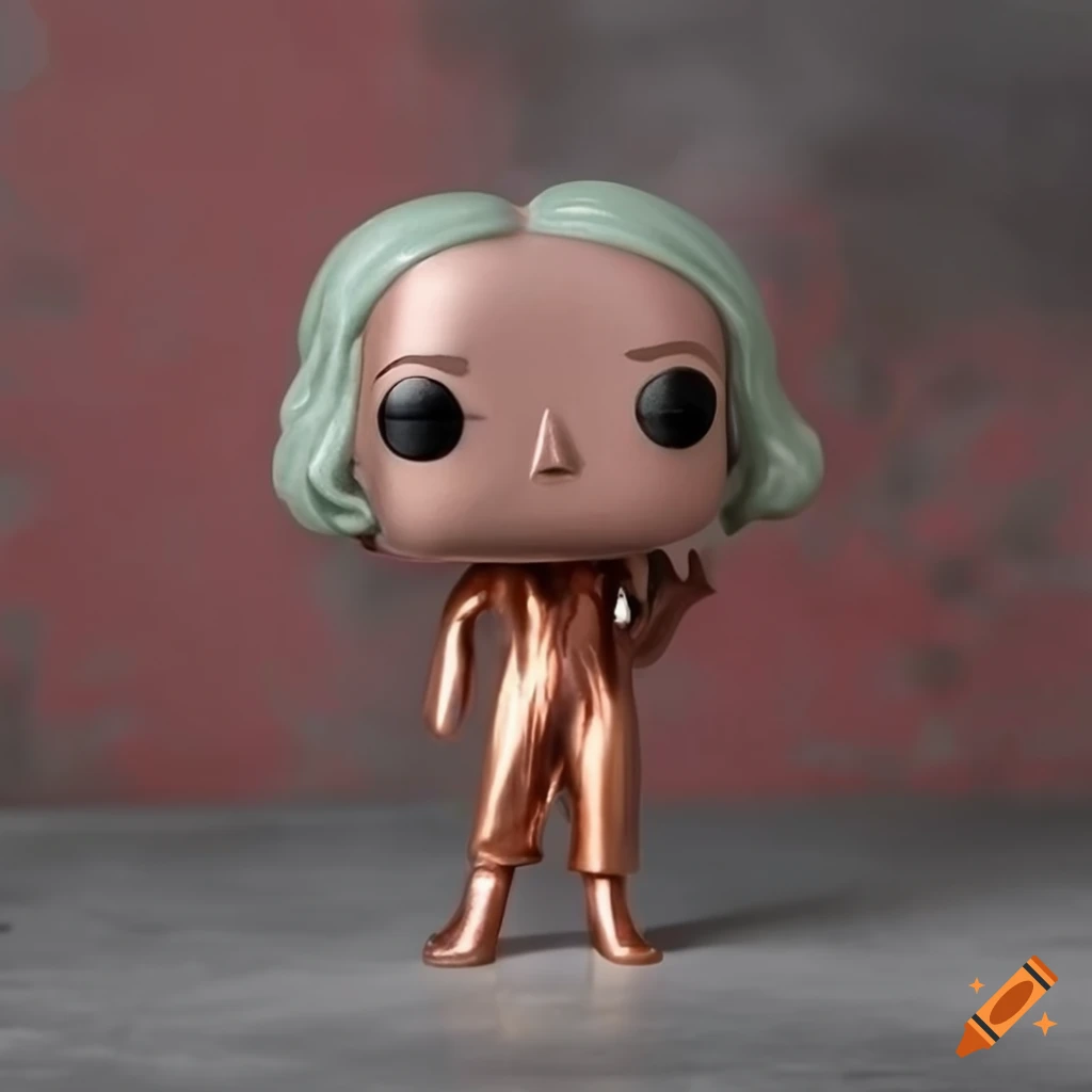Funko pop figurine of Margaret Hamilton with red cement background