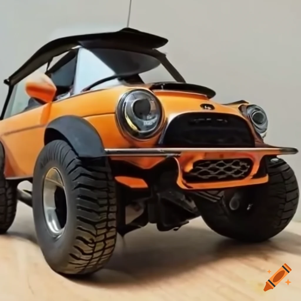 Mad Max style MINI Cooper with larger tires and suspension