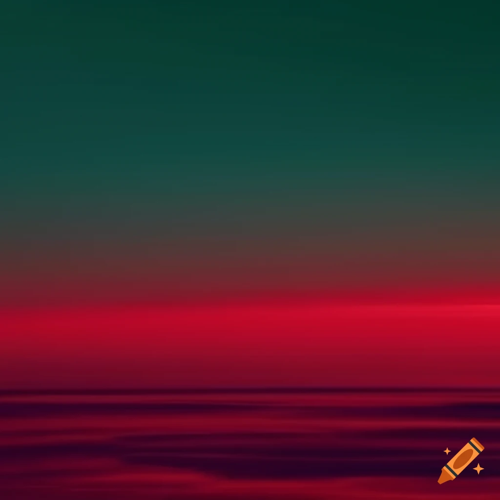 Abstract representation of green, blue, white, red colors symbolizing sky, horizon, earth, and dreams