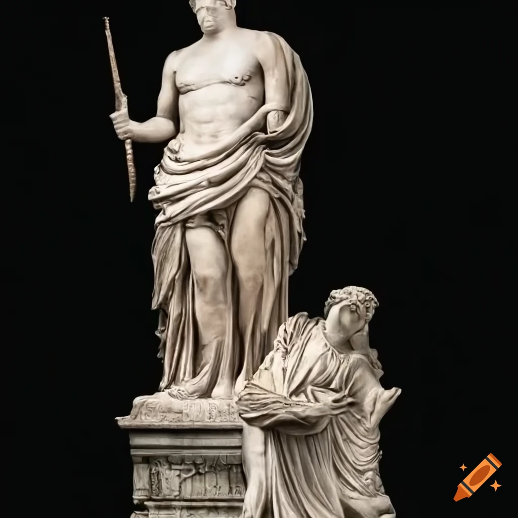 Historically accurate statues in ancient rome on Craiyon