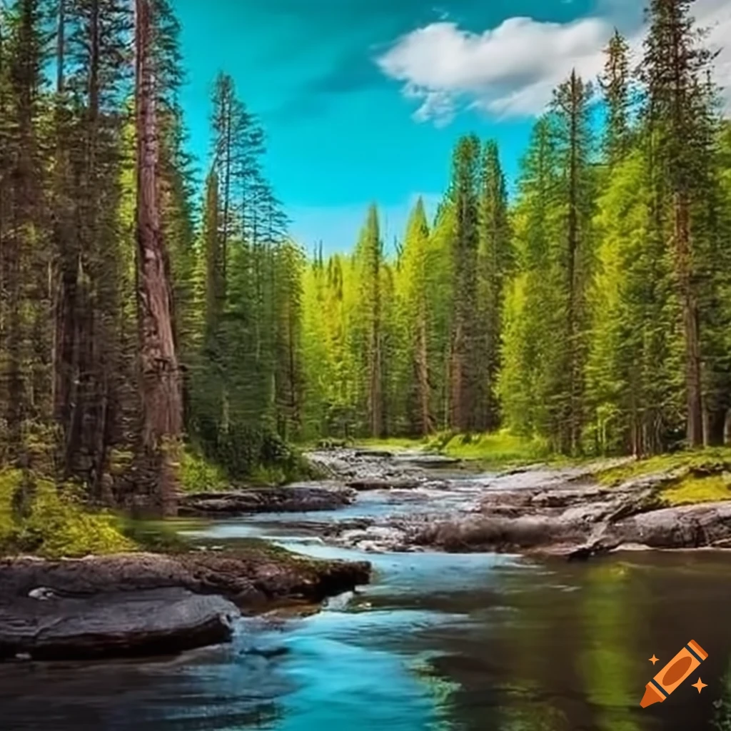Chulym River in the taiga of Krasnoyarsk Krai, a sacred place