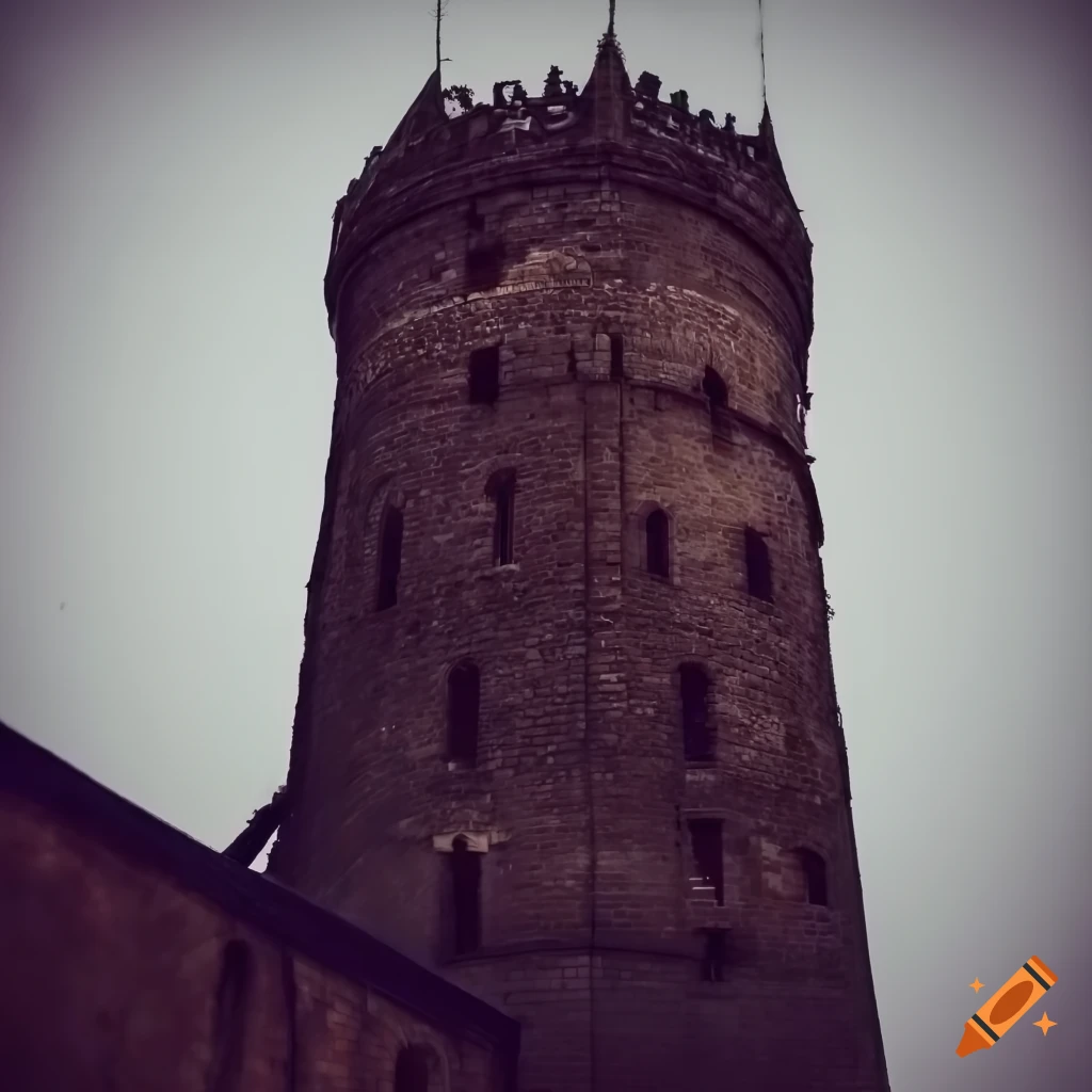 Old tower surrounded by mist