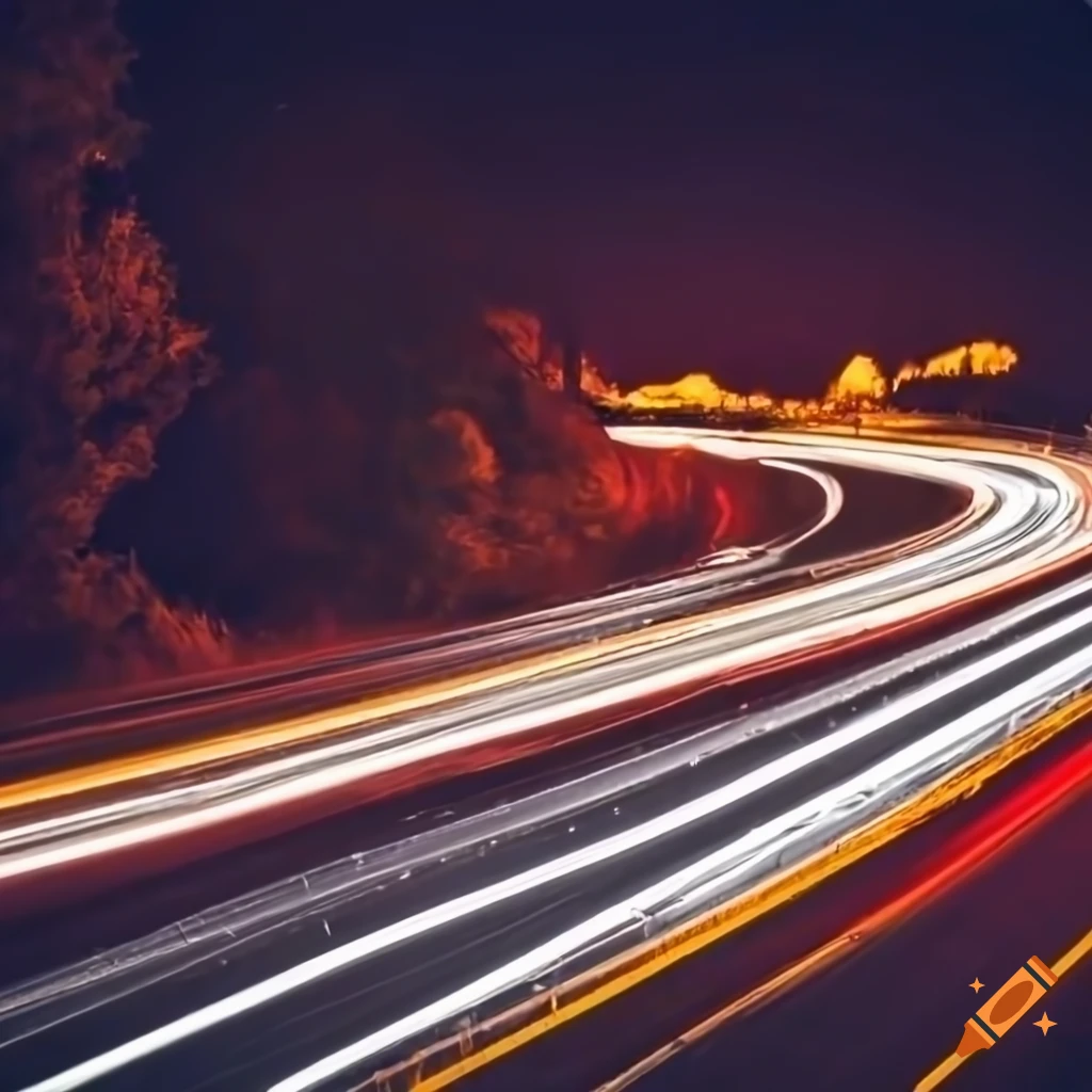 Highway at night