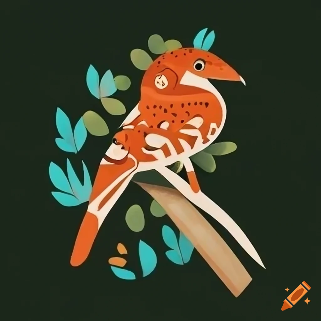 Wildlife illustration by Charley Harper with Native Salish motifs and designs