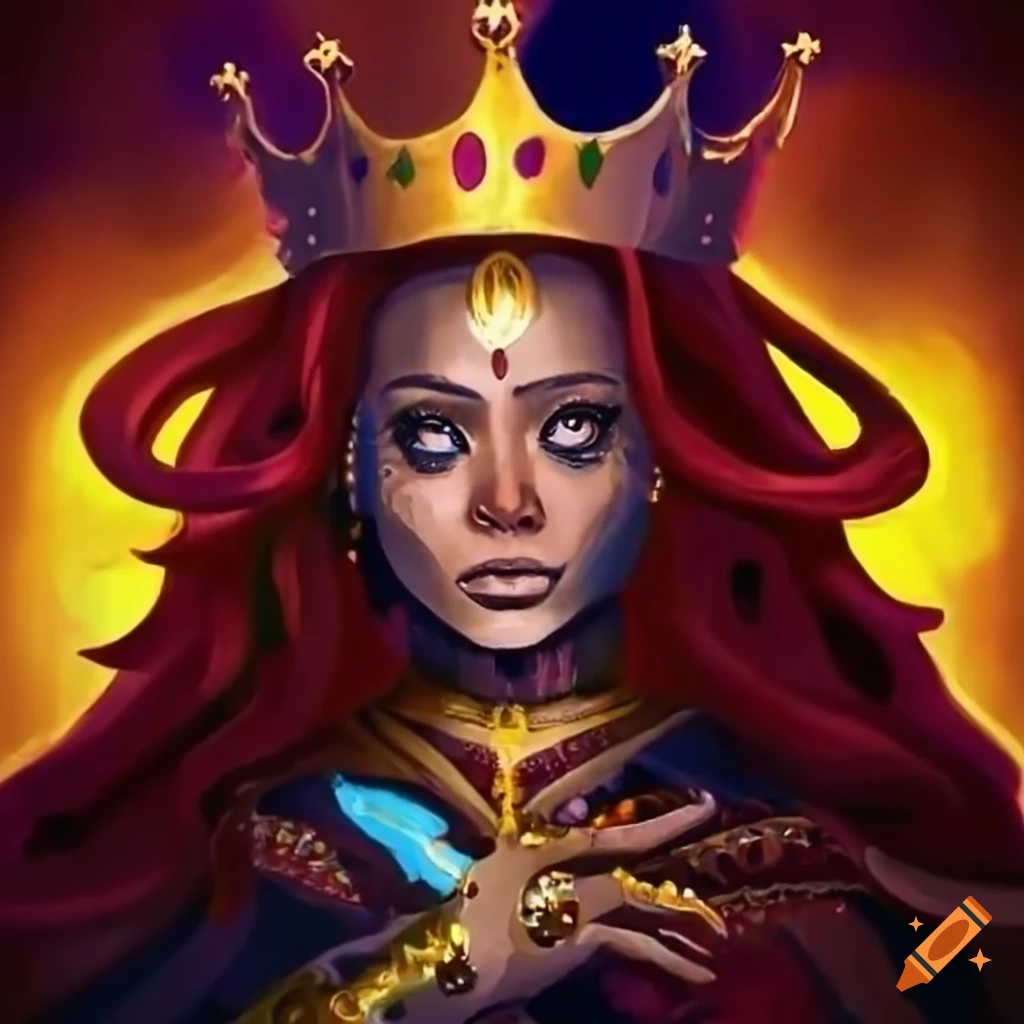 Chess game with king versus queen pieces