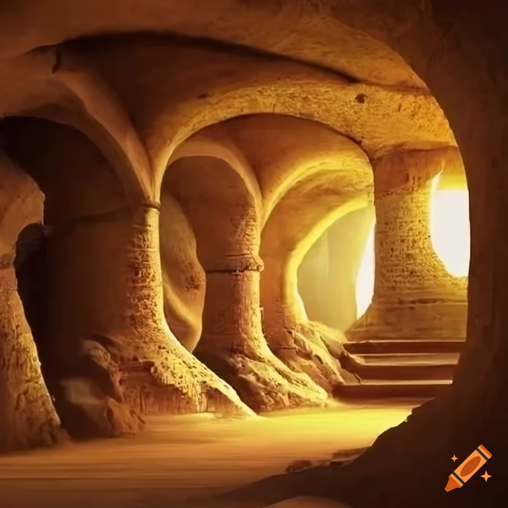 Vast ancient underground Mesopotamian city in ultra HD quality