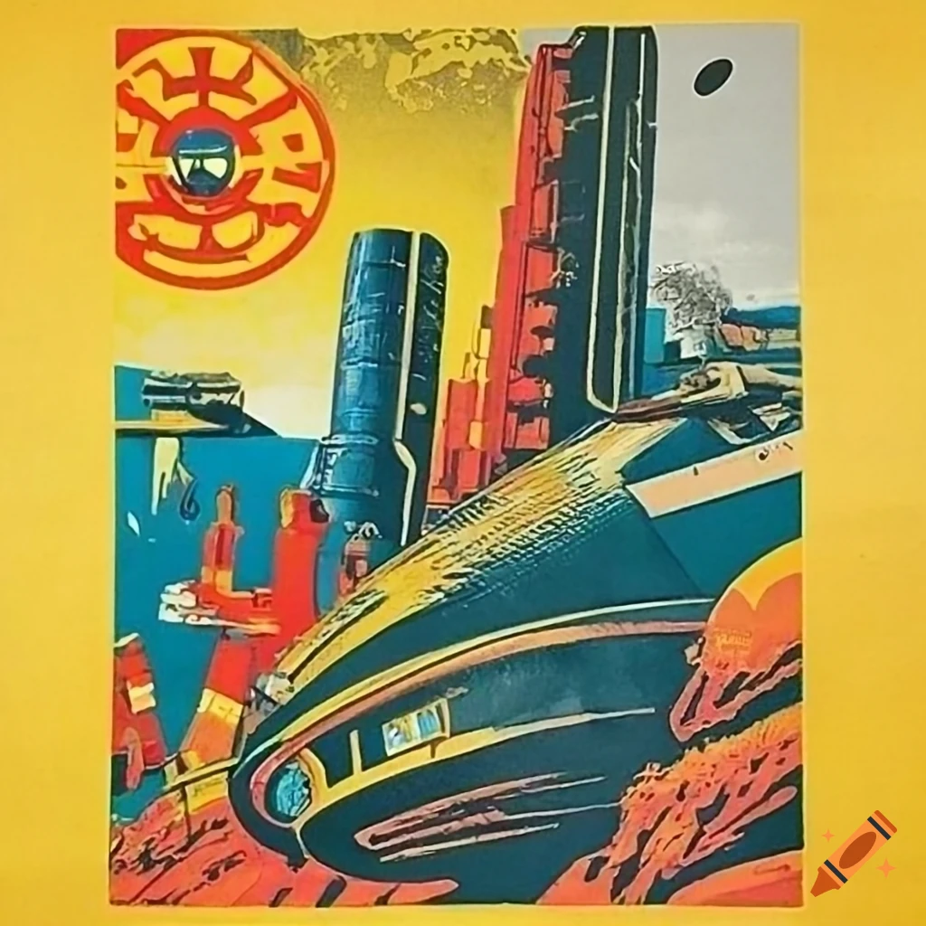 1970s utopian futurist science fiction movie poster "lochan lunn dà