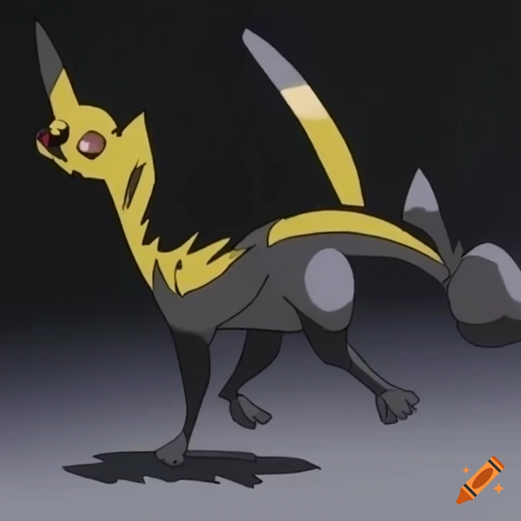 Endearing black Pokémon standing on two legs