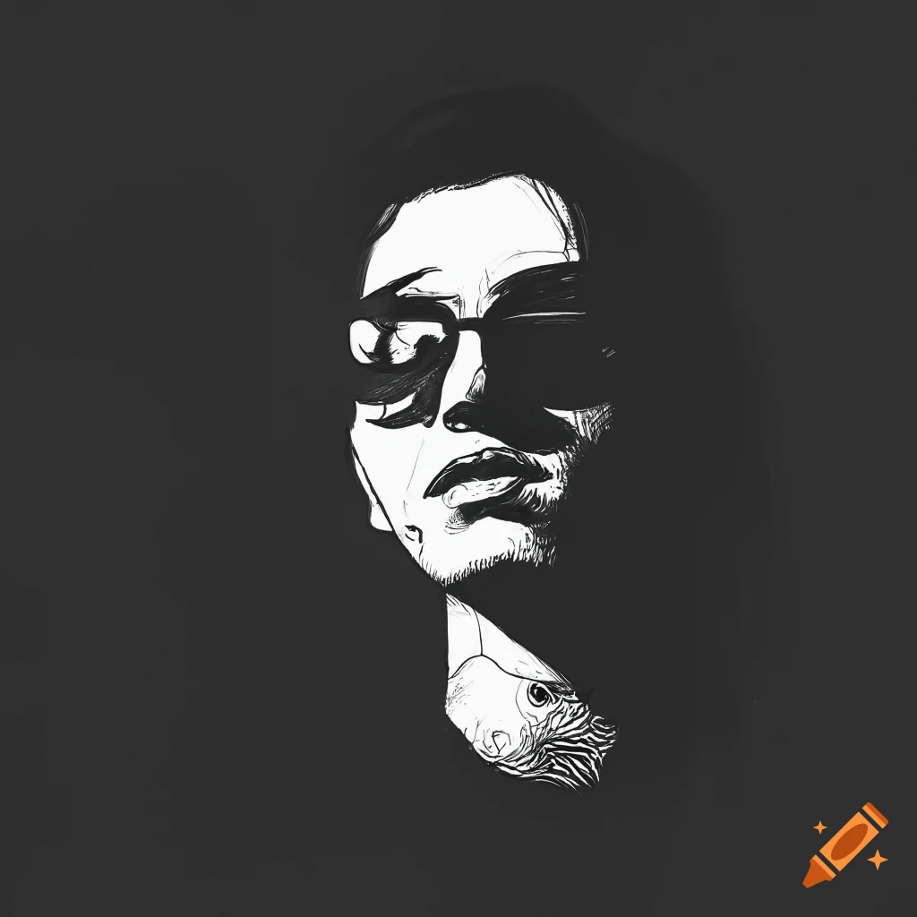 Cover art for "Ain`t High Enough" song in black and white line art