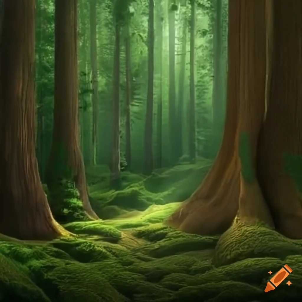 A fairy forest with a spacious area