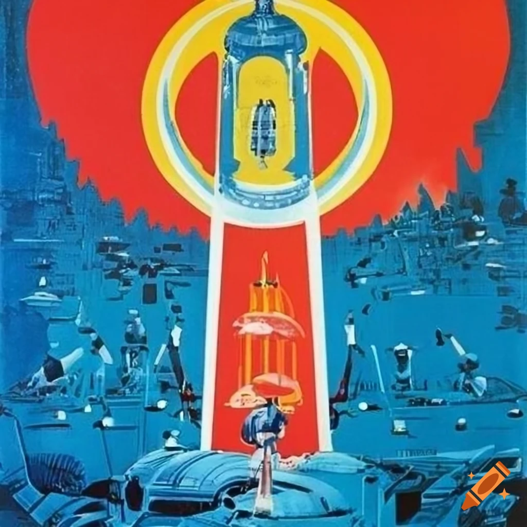 1970s utopian futurist science fiction movie poster "lochan lunn dà