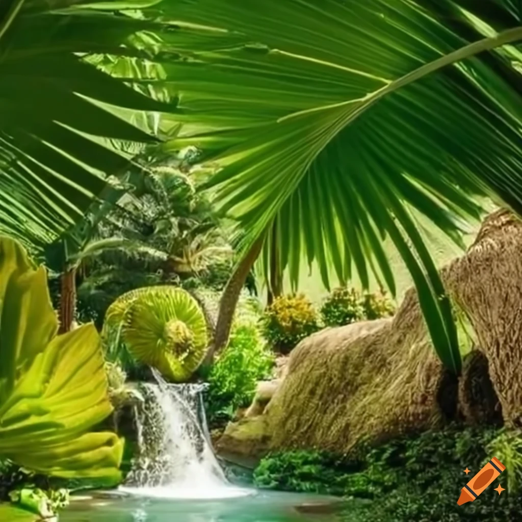 Jardin de palmiers dattiers dans une oasis
