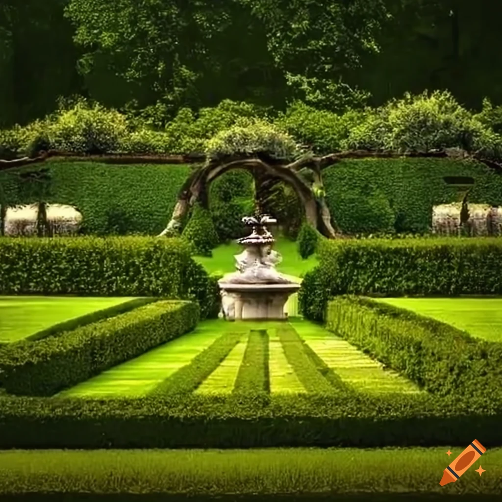 French garden scene