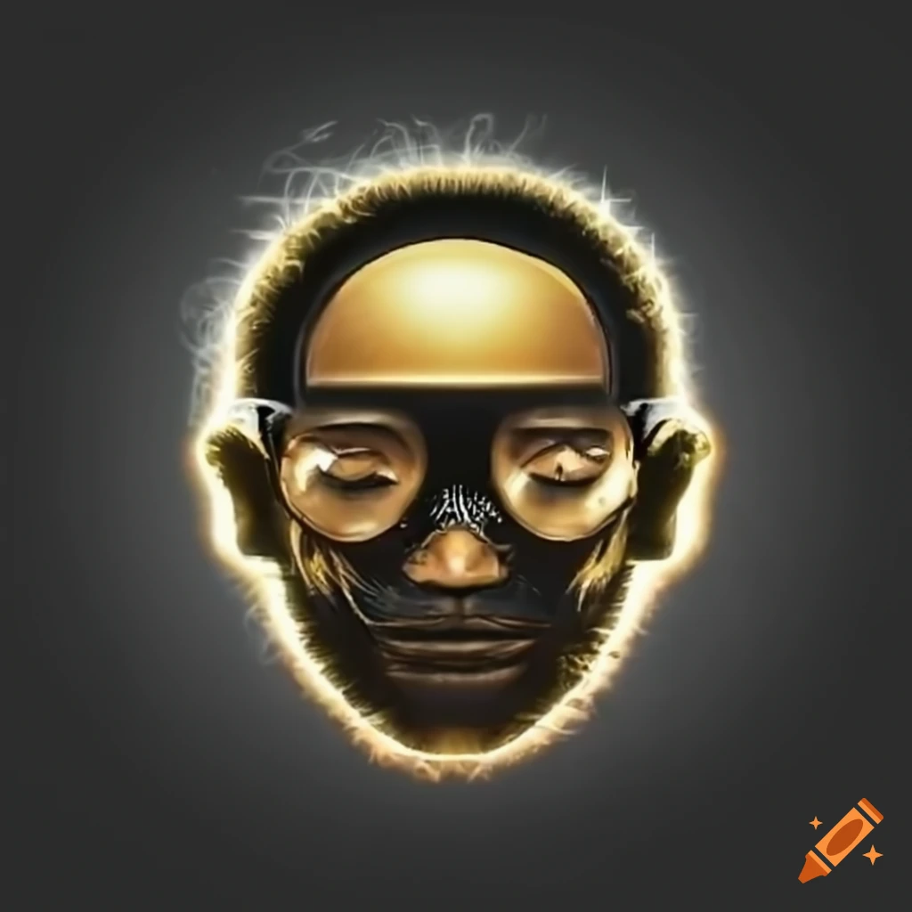 Logo design in black and golden colors with text 'Meta Brown Guy'