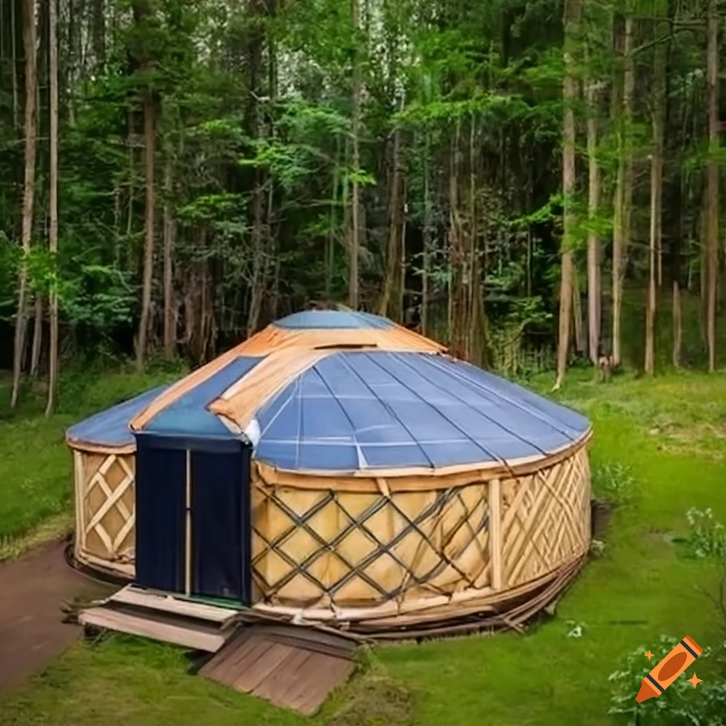Self-sufficient solar-powered yurt retreat promoting sustainable living