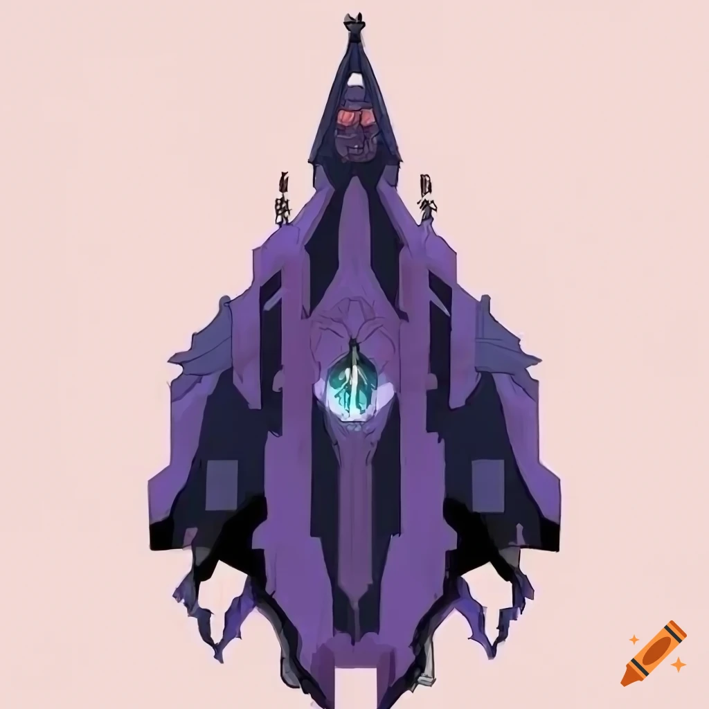 Top-down view of a Covenant ship in 2D