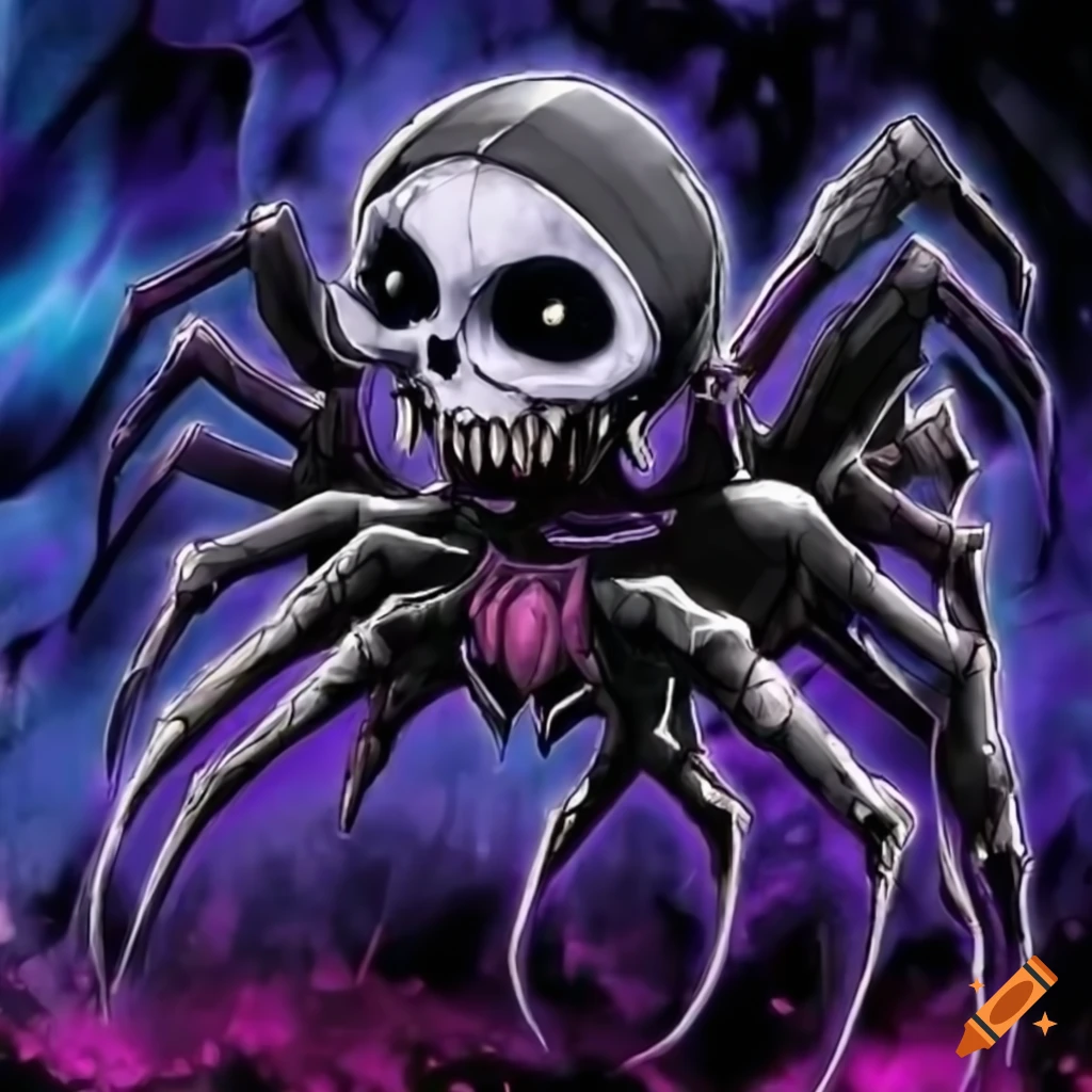 Yugioh card art of a goth skull spider on Craiyon Yugioh card art of a goth skull spider on Craiyon