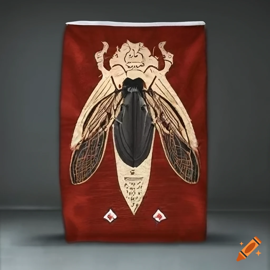Sioux Indian blanket with a large cicada design at the center