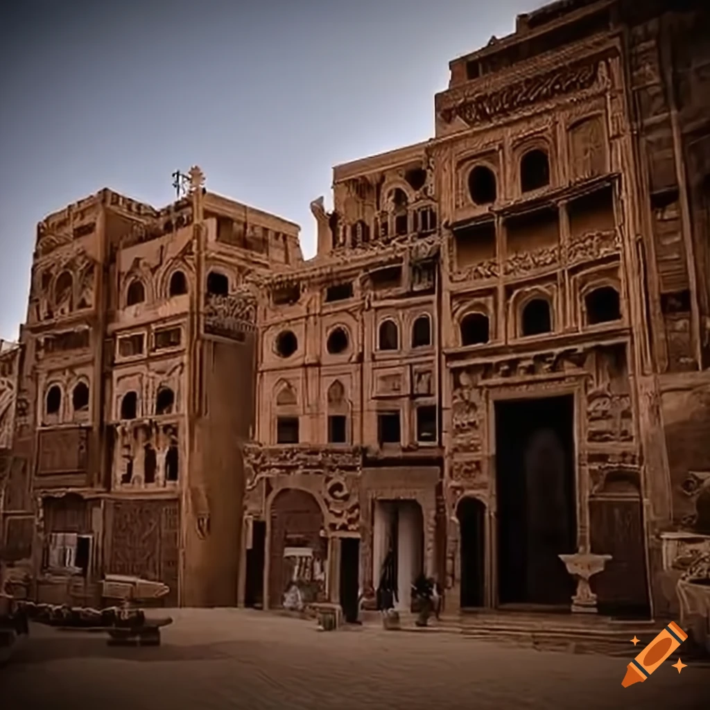 Super advanced city blending traditional Yemeni architecture