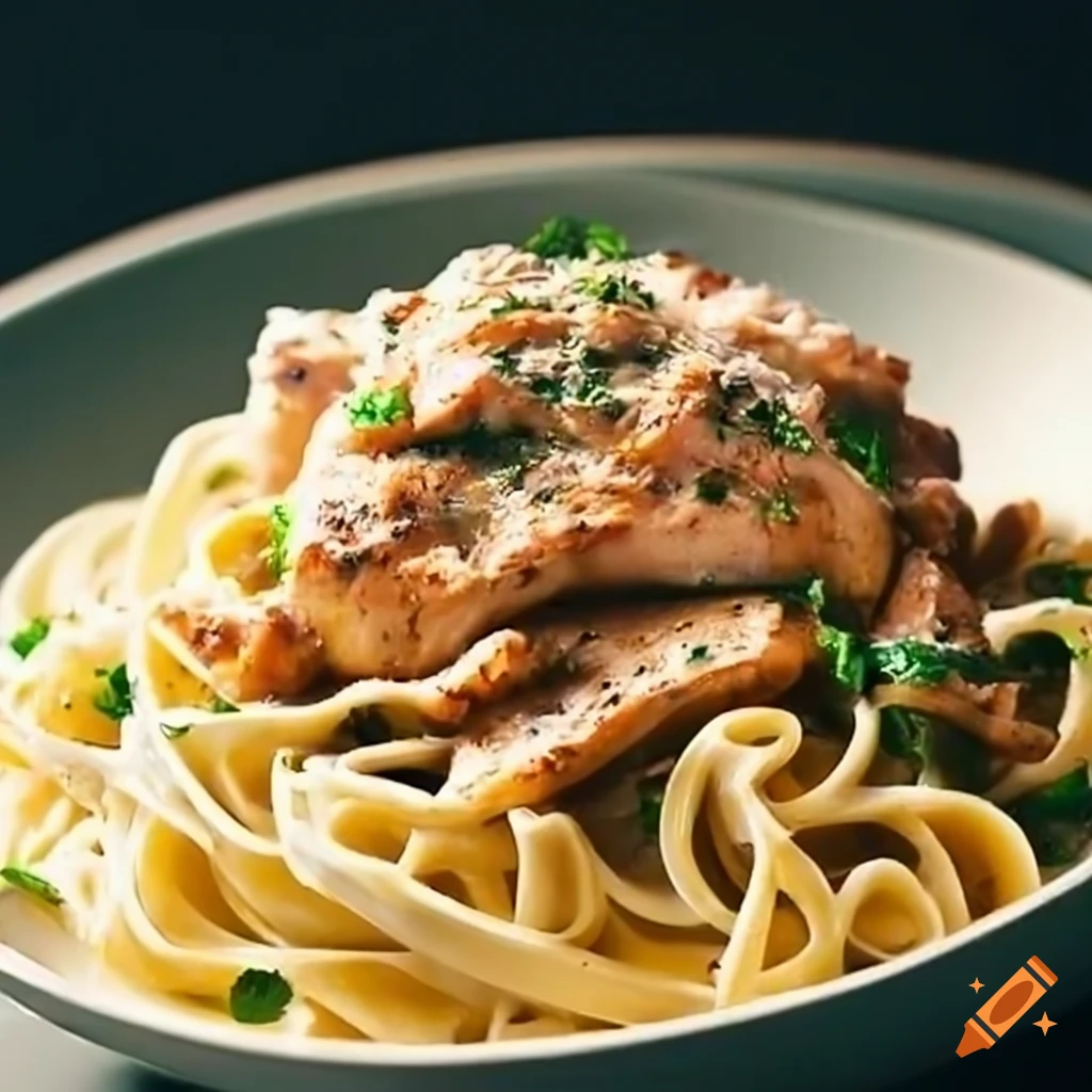 Chicken Alfredo meal