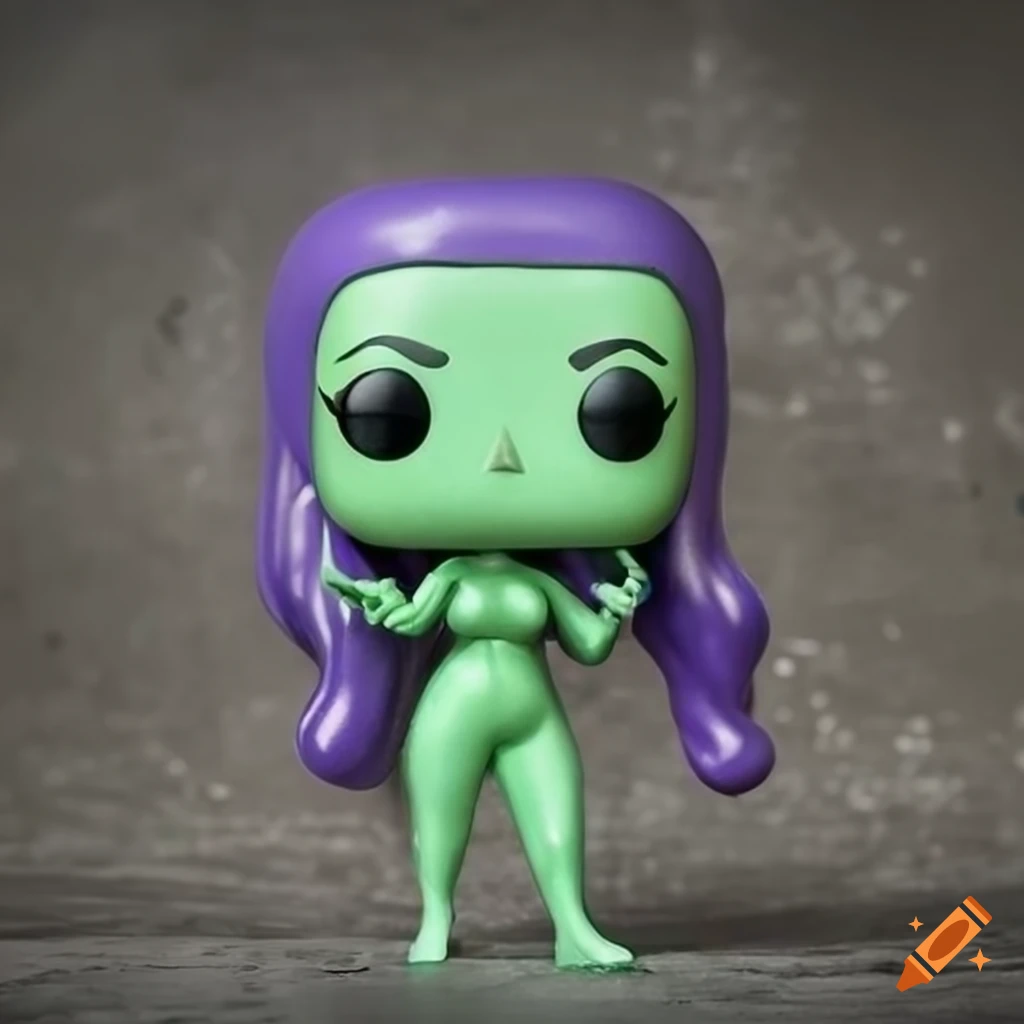 Funko pop humanoid female figurine in colorful outfit
