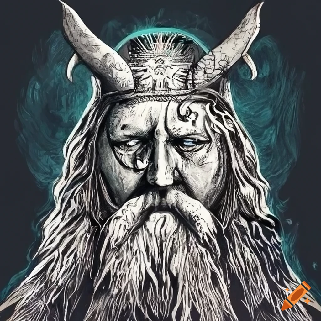 Nordic mythology god Odin