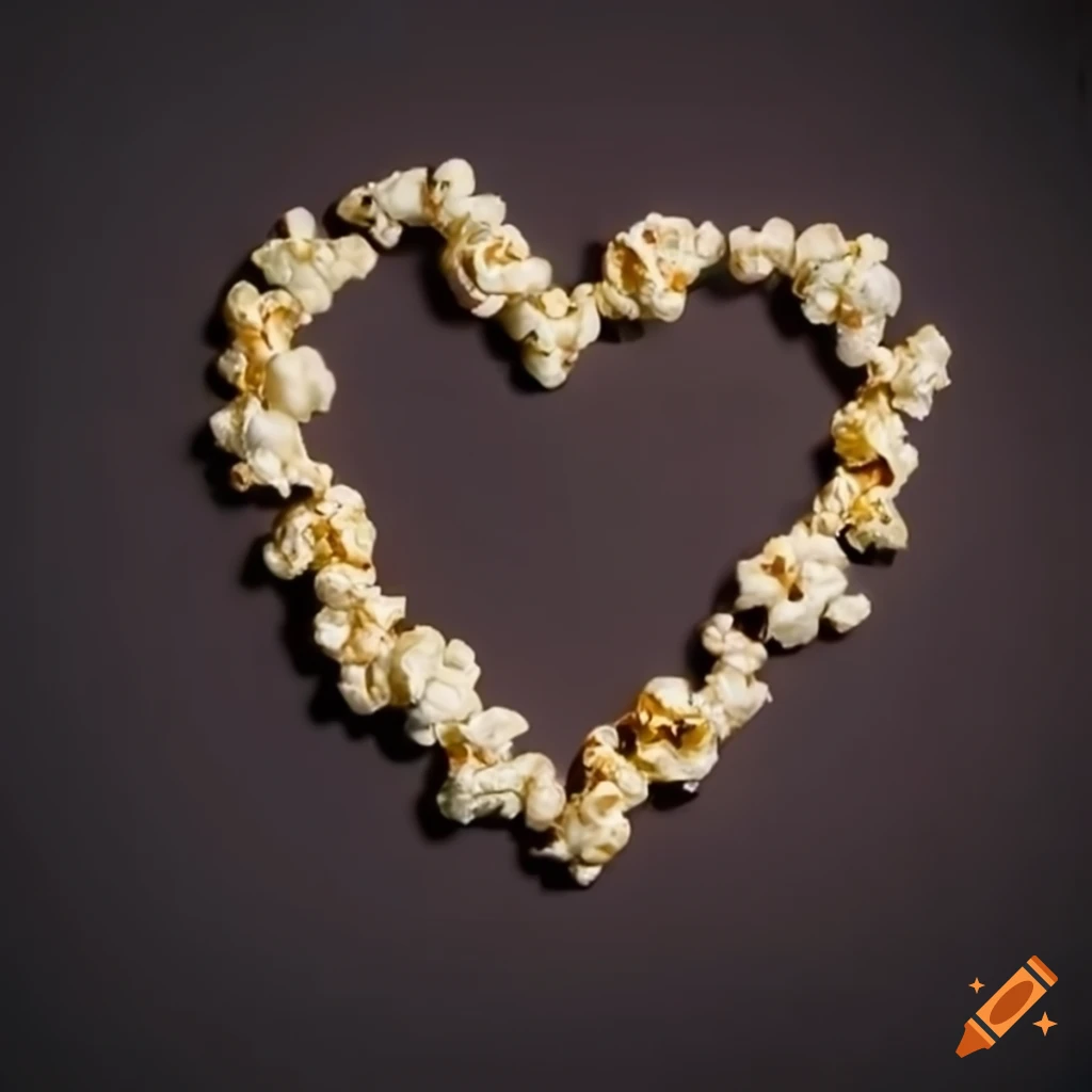 Heart-shaped popcorn