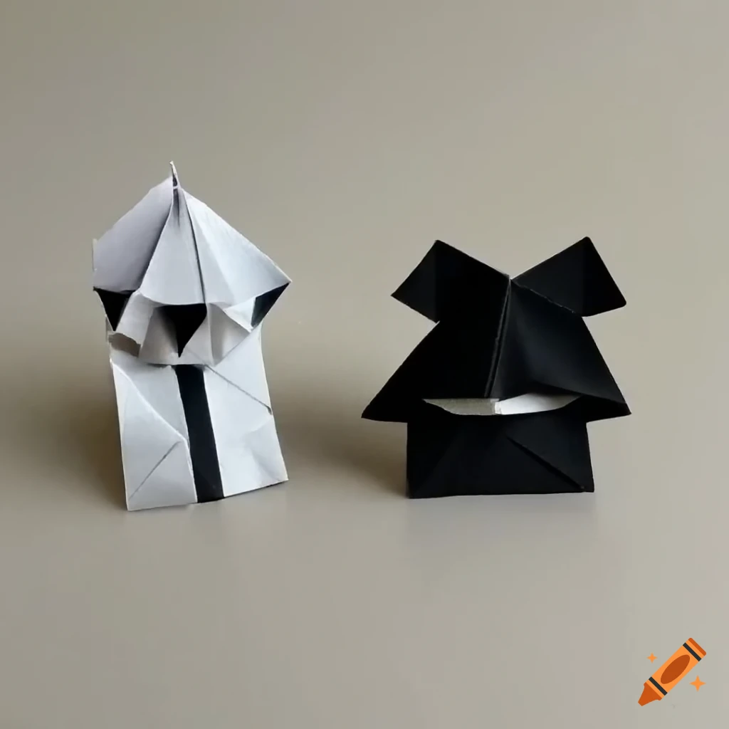Origami characters with 'WE'RE HERE FOR YOU' in uppercase text, Kabel Black font