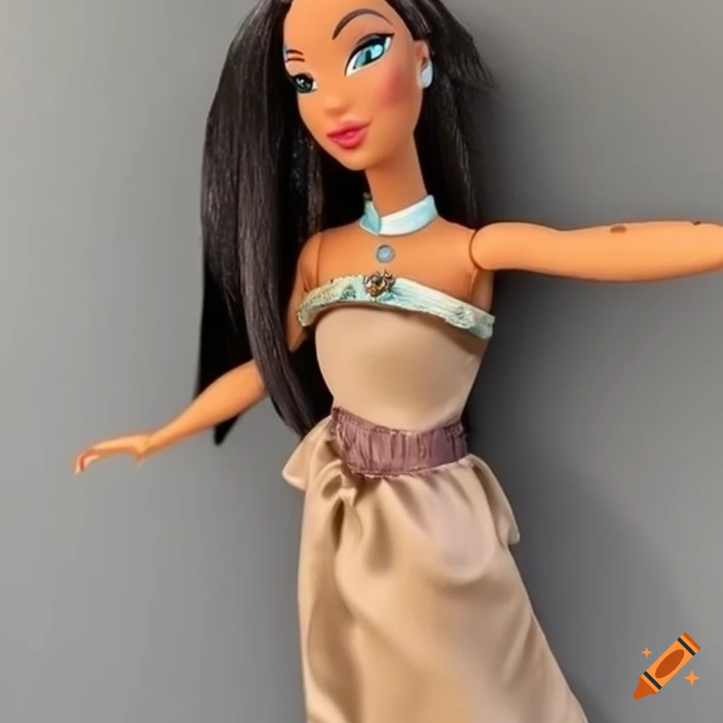 Princess Pocahontas baddie doll in beige dress