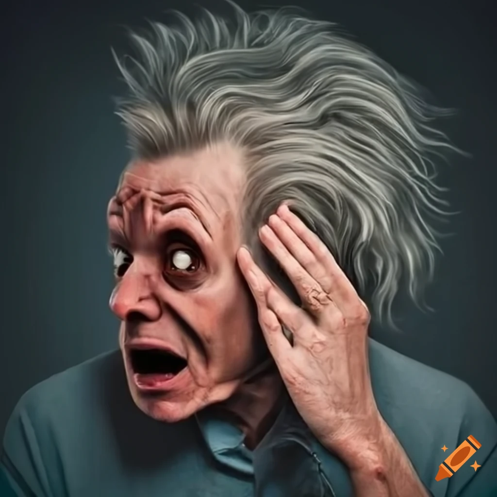 Extremely shocked man with high detail