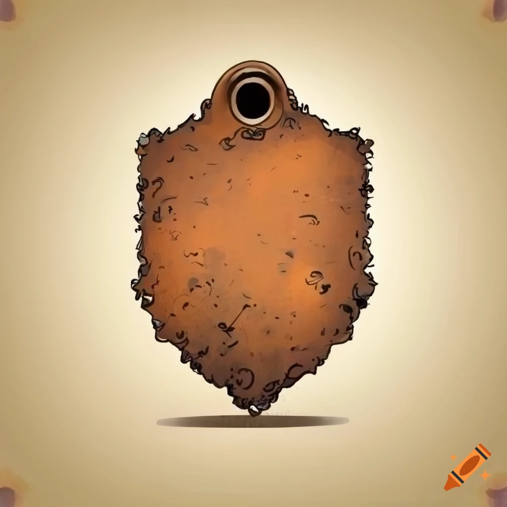 Rusted cartoon-style label template