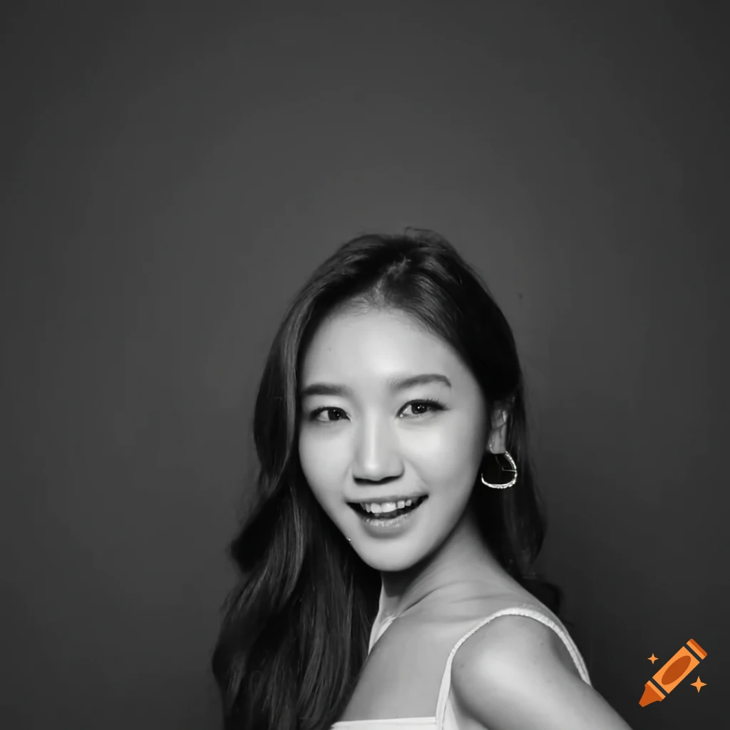 Pretty Asian woman in her 20s having fun at a party with friends
