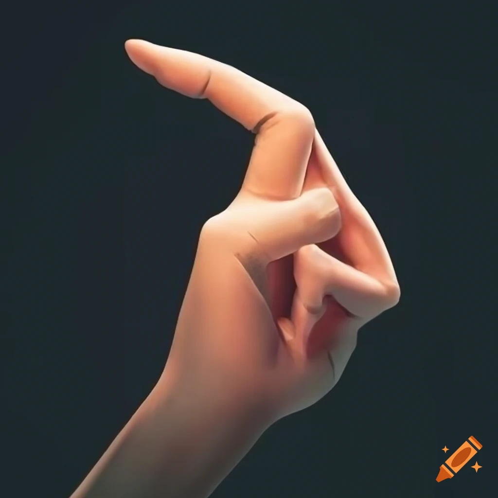 Hand gesture illustration depicting agreement and disagreement