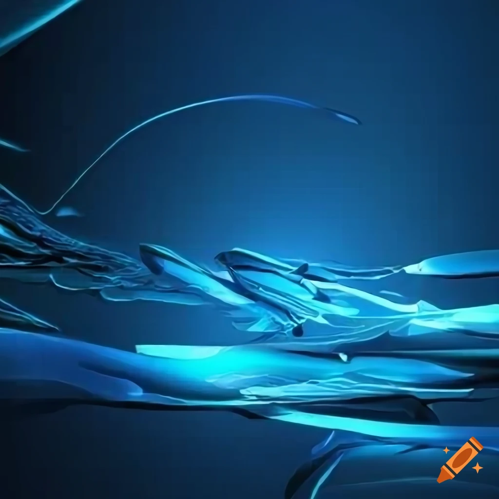 Abstract high-tech blue digital wallpaper with a simple design