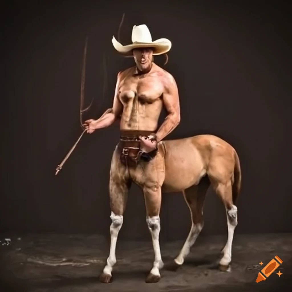 Centaur cowboy character illustration on Craiyon