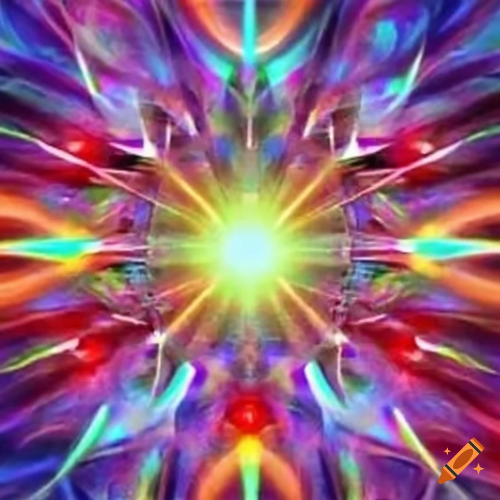 Abstract representation of the soul with light and divine burst