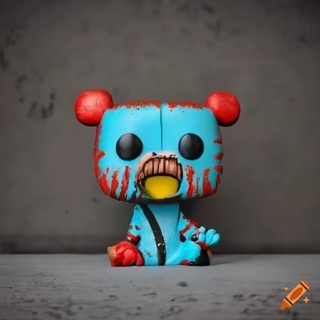 Hobbes Funko Pop figurine in copper plating on concrete background