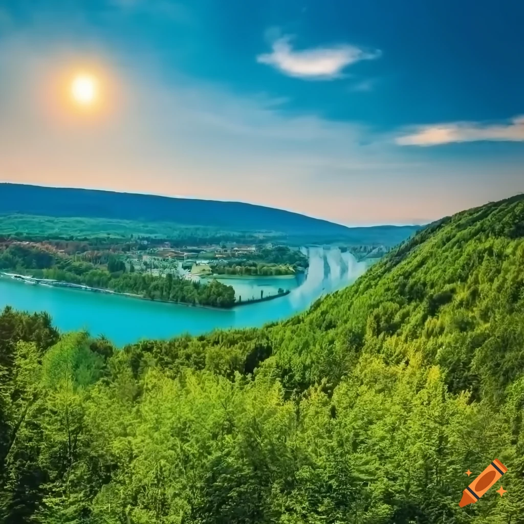 serene-wachau-landscape-with-green-trees-danube-river-bright-white
