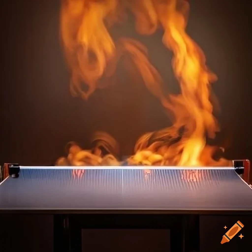 Table tennis on fire