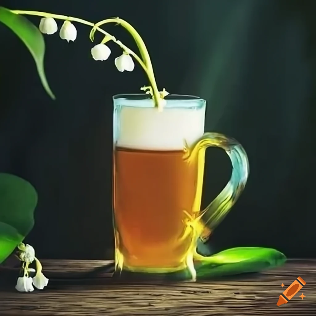 Lily of the valley in a beer stein at a Voodoo sorcerer in a bayou