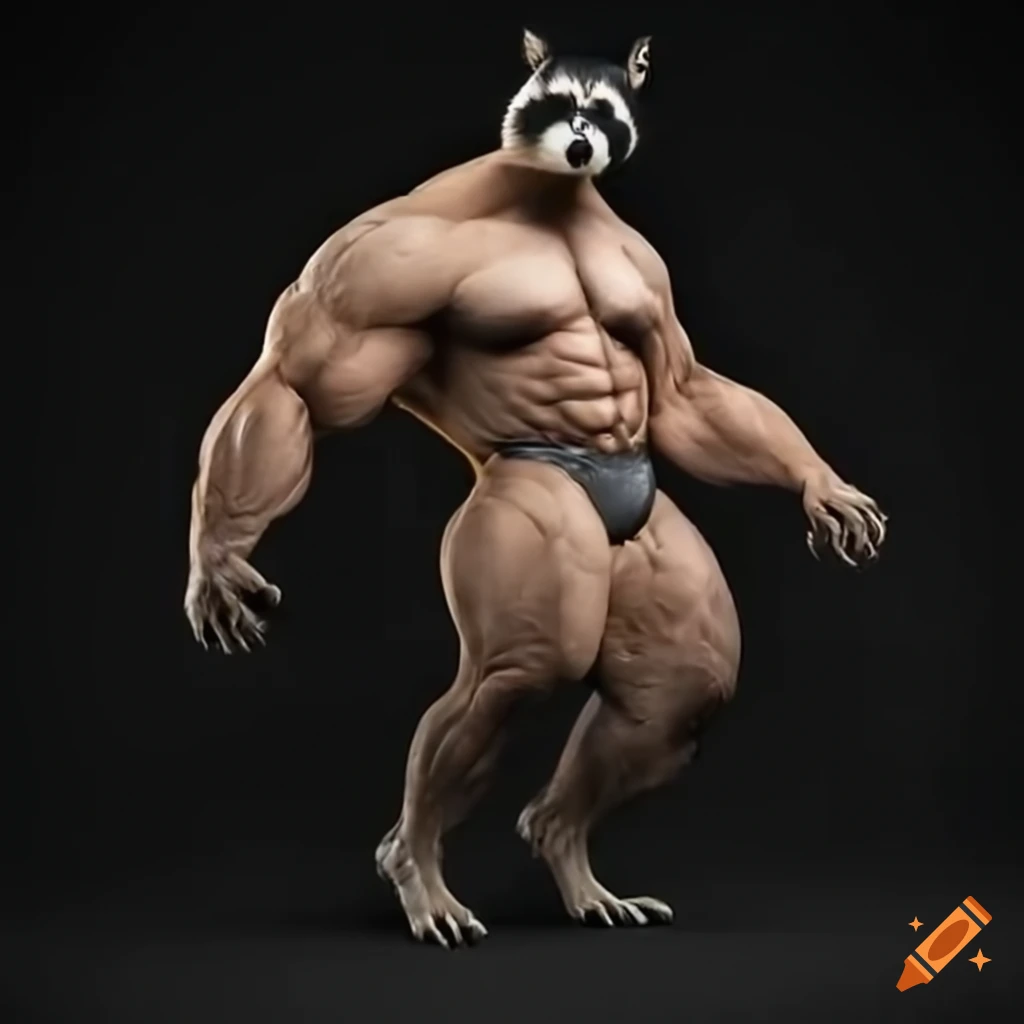 Muscular raccoon